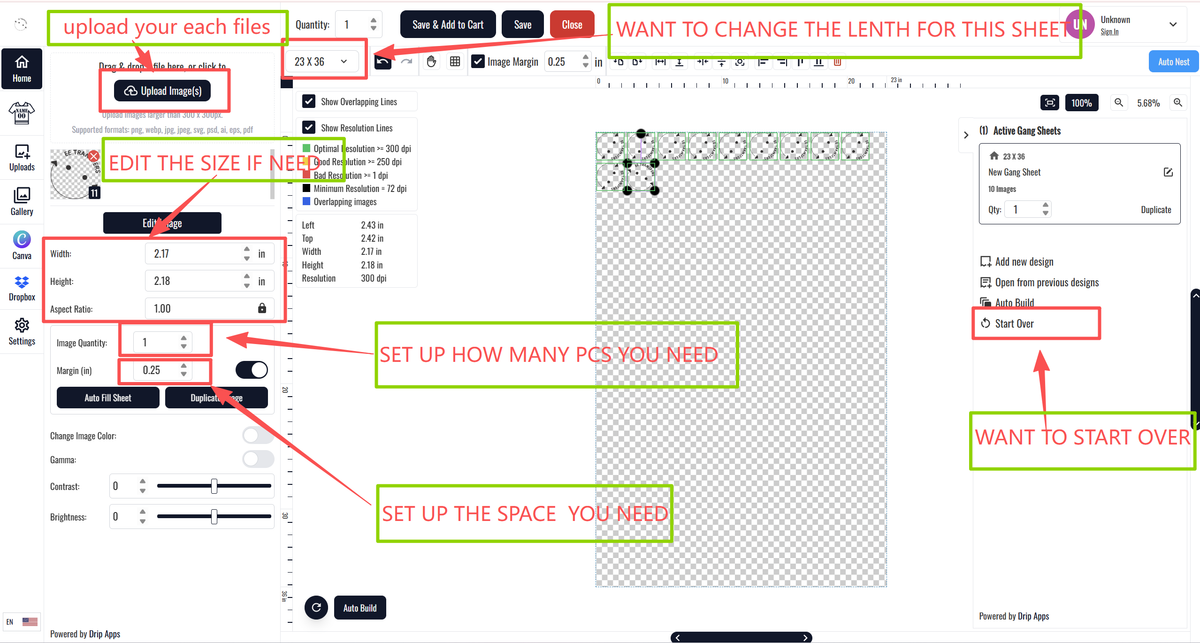 DTF GANG SHEET BUILDER – EE TRANSFERS